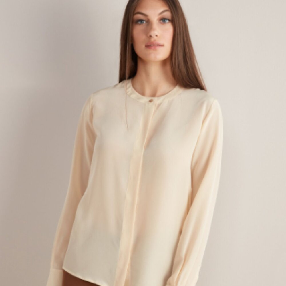 Elegant Cream Women's Blouse